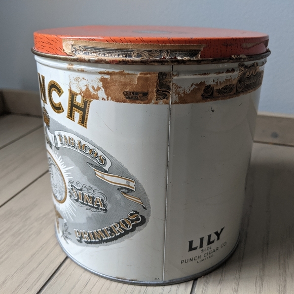 Vintage Punch Cigar Tin Lily Size - Picture 2 of 12